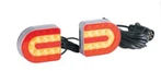 Lumières de remorque menées demi-rondes 12v pour remorque